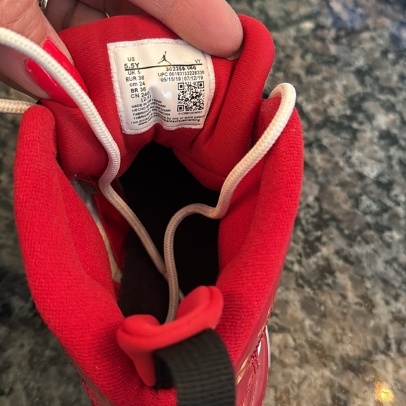 Jordan retro 9 Kids' Red and White Sneakers 5.5Y - Picture 10 of 11